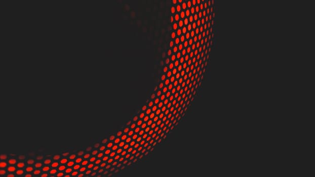 Modern abstract background with red lights. cooler of processor with color light luminous through the protective grid in the dark. futuristic design
