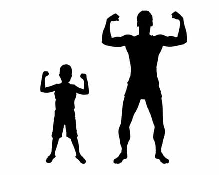 Stages of a growing of the person, from the child to the adult