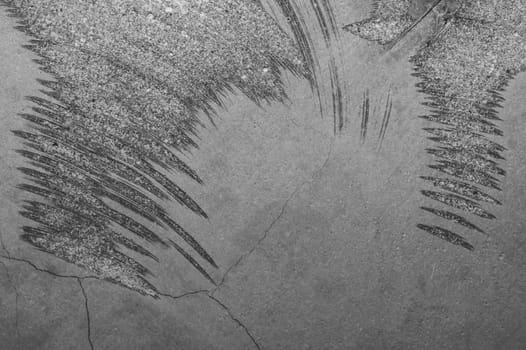 Concrete wall with cracks and scratches. abstract gray background with patterns. wall is ready for renovation works