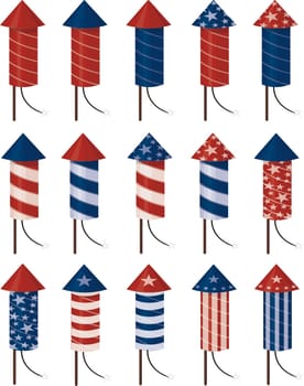 4th July fireworks de3sign with the american colors