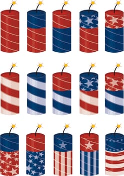 4th July fireworks de3sign with the american colors