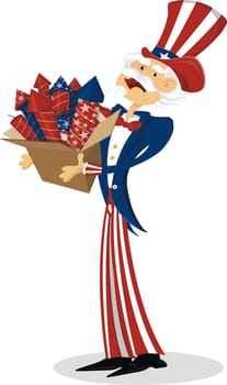 4th July background with uncle sam