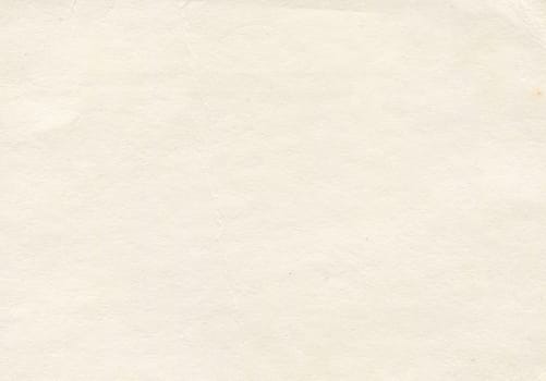 front view closeup of aged white paper texture pattern background with wrinkles and imperfections