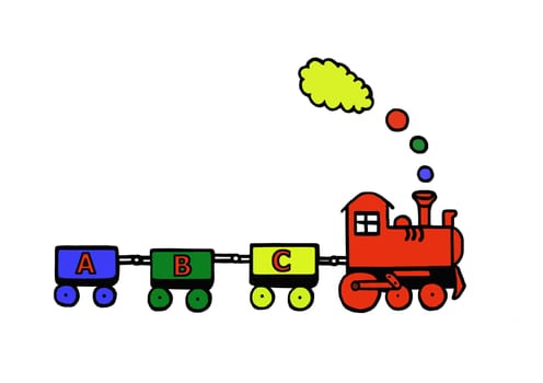 Funny educational train