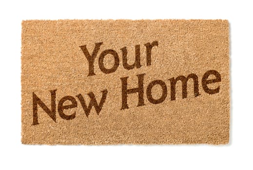 Your New Home Welcome Mat Isolated On A White Background.