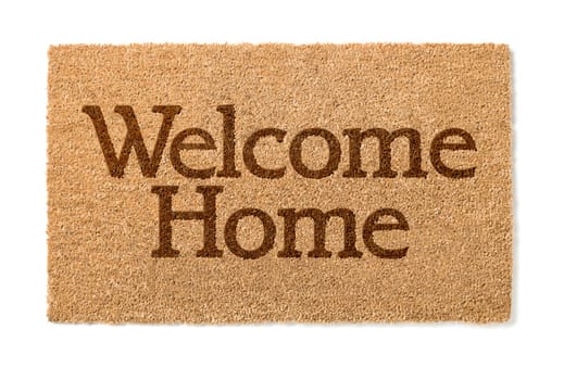 Welcome Home Mat Isolated On A White Background.