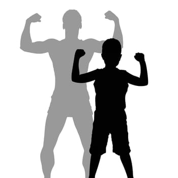 Shade from the child, the adult and developed man