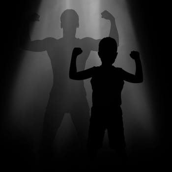 Shade from the child, the adult and developed man
