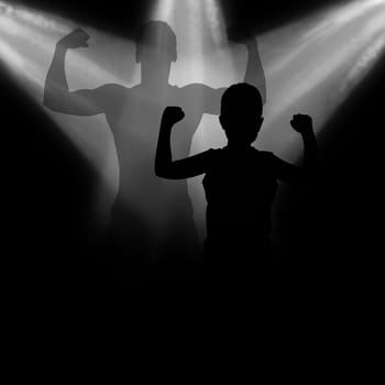 Shade from the child, the adult and developed man