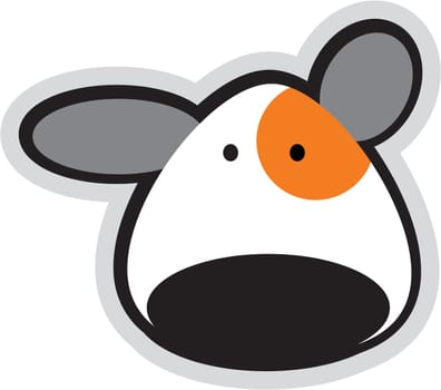 a beautiful illustrated  colorful teddy-bear face