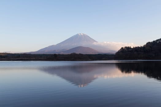 This photo was shot from the area around Mt.Fuji in Autumn. It is time to start snow cap on the top of Mt.Fuji. There are 5 lake around Mt.Fuji.
