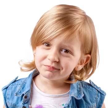 Little cute girl smiling and having fun