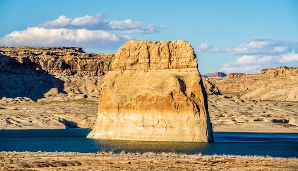 Lone Rock in Lake Powell Arizona USA