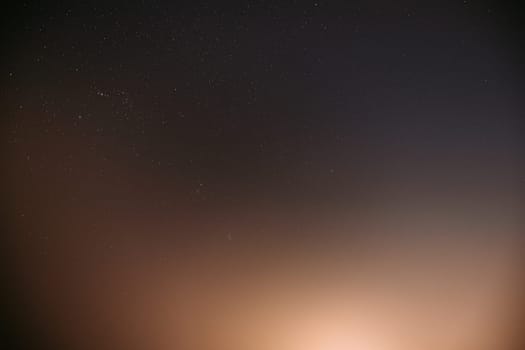 Real Colorful Night Sunset Sky Stars. Natural Starry Sky Background Backdrop.
