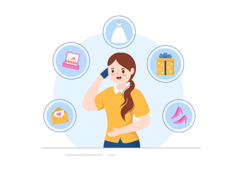 Event Planner Template Hand Drawn Cartoon Flat Illustration with Planning Schedule, Time Management, Business Agenda and Calendar Concept