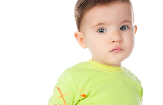 small child isolated on a white background
