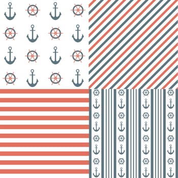 Nautical seamless patterns