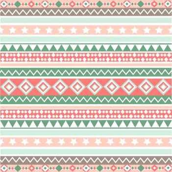 Ethnic striped seamless pattern geometric design