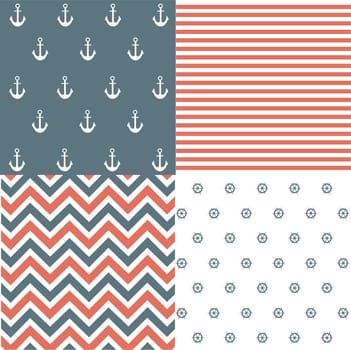 Nautical seamless patterns
