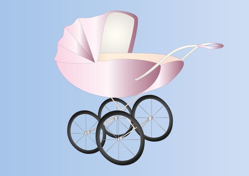 antique baby girl buggy