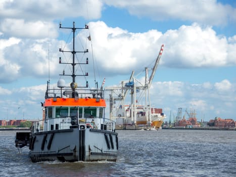 Hamburg tug boat in port