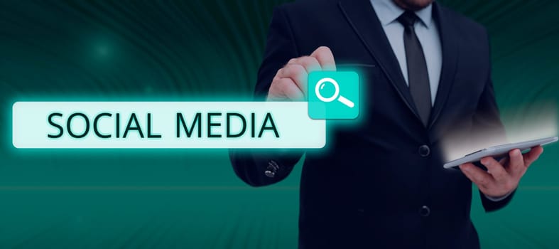 Writing displaying text Social Media, Business approach Online communication channel Networking Microblogging