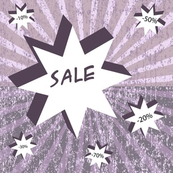 Background with sale announcement