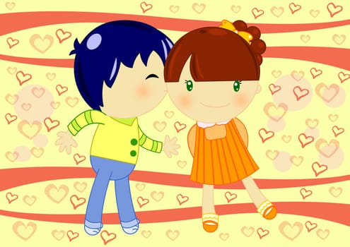 Children In Love, Children Playing, Kiddie Love