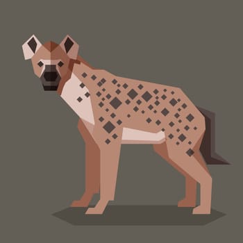 Vector image of the Flat geometric Hyena