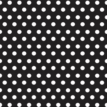 white dots on black background seamless pattern