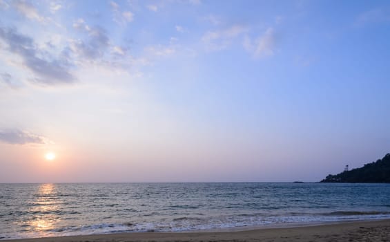 Andaman sea sunset at Khao Lak beach in Phang Nga, Thailand