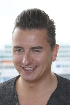 Andreas Gabalier,promo date for the new CD "Mountain Man"" in boxer shorts at Hotel 25 in HafenCity,Hamburg,20.05.2015"