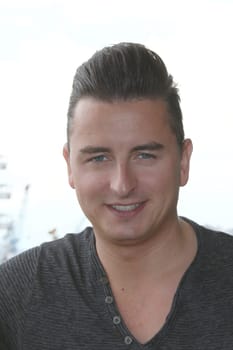 Andreas Gabalier,promo date for the new CD "Mountain Man"" in boxer shorts at Hotel 25 in HafenCity,Hamburg,20.05.2015"