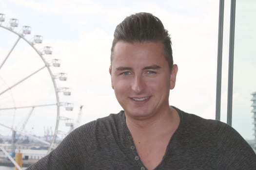 Andreas Gabalier,promo date for the new CD "Mountain Man"" in boxer shorts at Hotel 25 in HafenCity,Hamburg,20.05.2015"