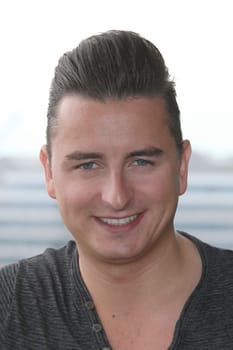 Andreas Gabalier,promo date for the new CD "Mountain Man"" in boxer shorts at Hotel 25 in HafenCity,Hamburg,20.05.2015"