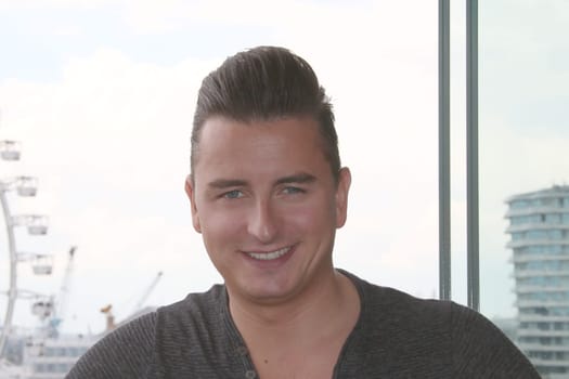Andreas Gabalier,promo date for the new CD "Mountain Man"" in boxer shorts at Hotel 25 in HafenCity,Hamburg,20.05.2015"