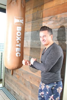 Andreas Gabalier,promo date for the new CD "Mountain Man"" in boxer shorts at Hotel 25 in HafenCity,Hamburg,20.05.2015"