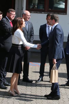 The Daencrown Prince couple Frederik and Mary visit the Holsten Brewery in Hamburg,20.05.2015