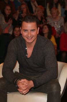 Andreas Gabalier (Saenger),recording by Markus Lanz at Studio Stahltwiete,Hamburg,19.05.2015