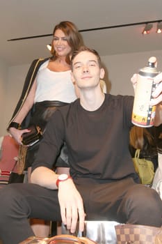 The designer "International Poni"" (buergerlich Tronje van Ellen) with Sabia Boulahrouz,Gala VIP Fashion Night at Petra Teufel in the Hohen Bleichen,Hamburg,20.05.2015"