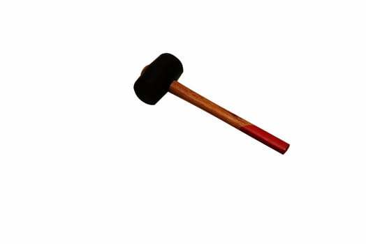 Rubber mallet isolated on white background