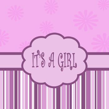 It's a girl card in pink