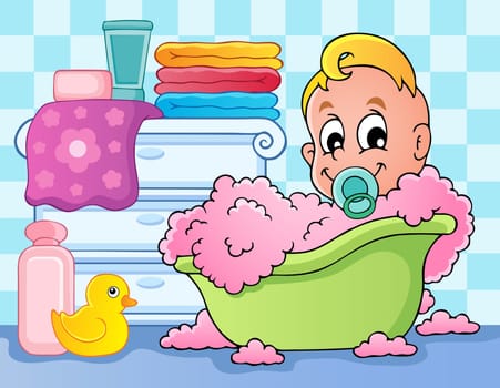 Baby room theme image 4 - vector illustration.