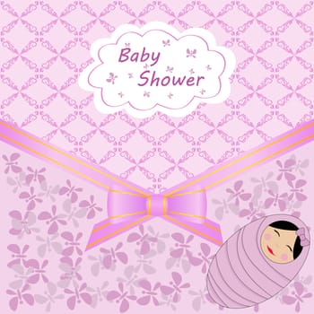 vector card celebration with baby shower