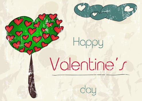 Vintage romantic card. Vector illustration EPS8