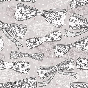 Cute bow seamless pattern