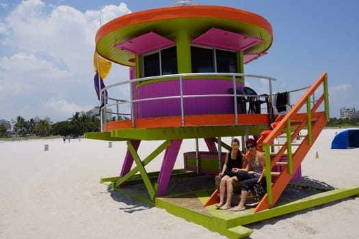 South Beach in Miami Beach,Florida,USA