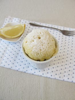 Lemon Mug Cake from the Microwave