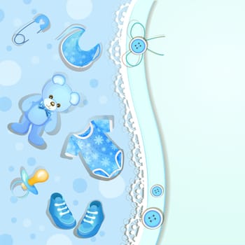 Blue baby shower card