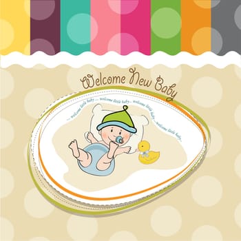 babyboy shower card, illustration in vector format